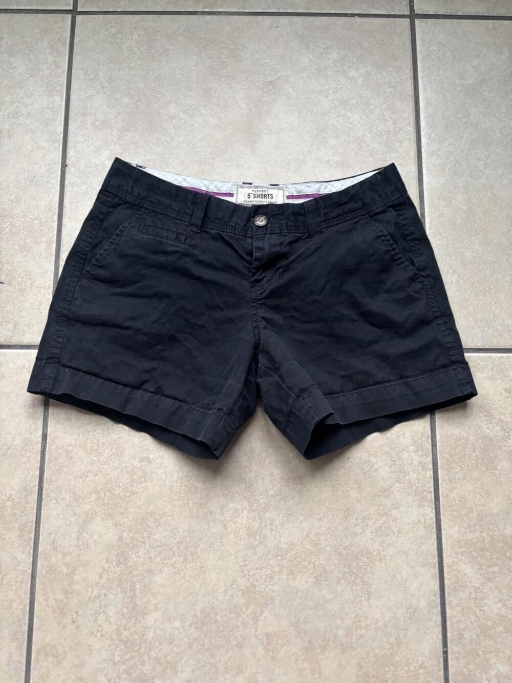 Old Navy Shorts Womens 2 Black Chino Perfect 5 Inseam Low Rise Summer Casual